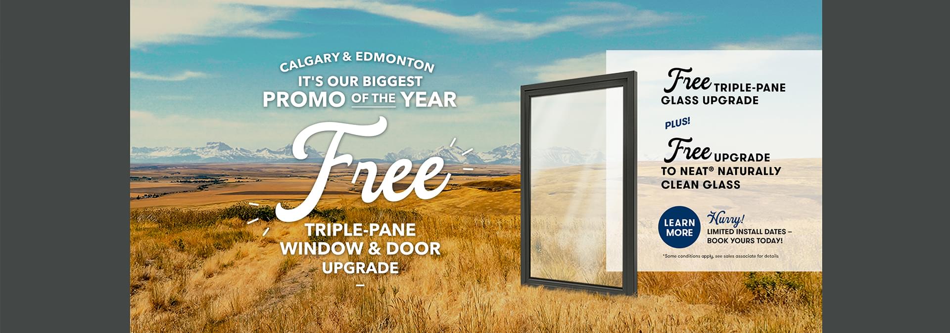 Lux Windows Free Triple Pane Window & Door Upgrade promo graphic