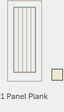 1 Panel Plank Door illustration