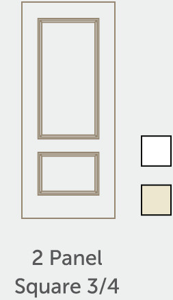 2 Panel Square 3/4 Door illustration