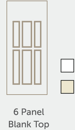 6 Panel Blank Top Door illustration