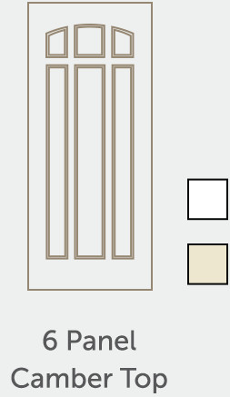 6 Panel Camber Top Door illustration
